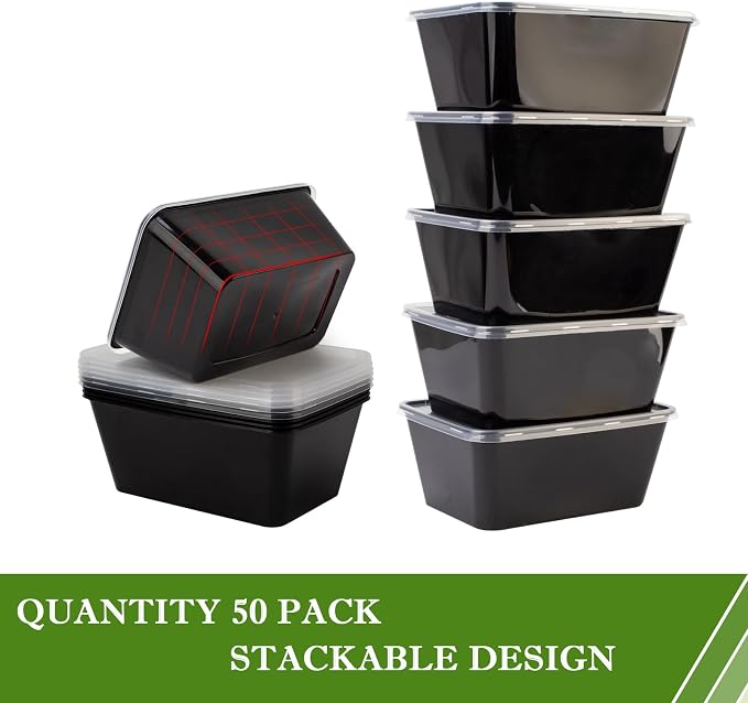 Meal Prep Containers 50Pack - 34oz Food Storage Containers - Image 5