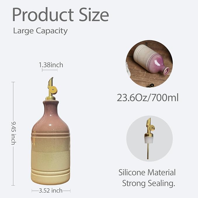 Ceramic Olive Oil Dispenser Bottle - Image 3