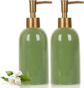 Natheeph 14OZ Ceramic Soap Dispenser Ceramic Soap Pump Dispenser Can Fill Liquid by Natheeph