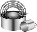 5 Pieces Cookie Cutters Round Cutters Stainless Steel Biscuit Cutter by KSPOWWIN