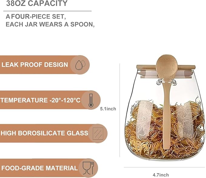 Airtight glass jar storage container - Image 2