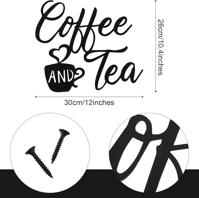 Ferraycle Coffee Bar Decor, 12 x 10.2 Inch Sign - Image 3