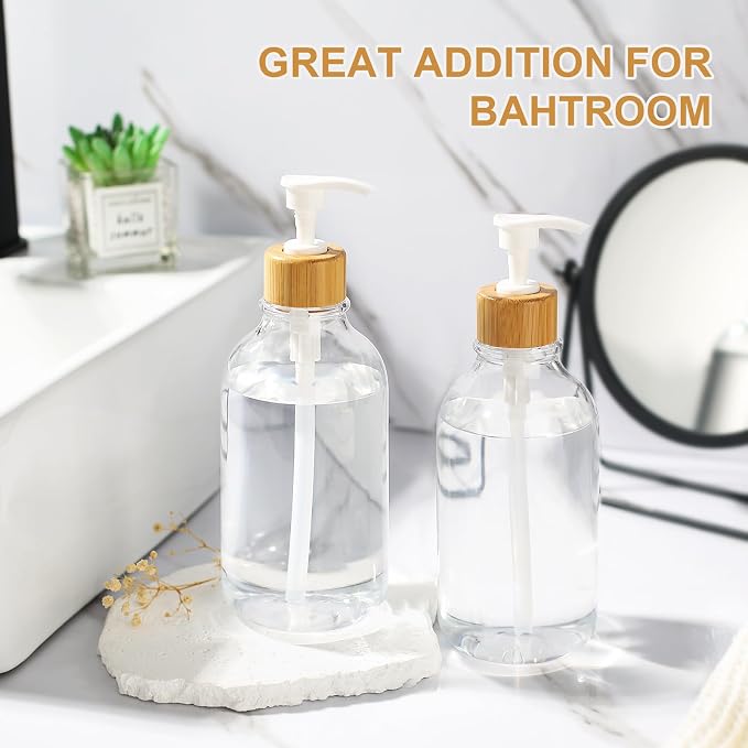 KASUNTING Clear Soap Dispenser, 2 Pack Plastic Dish Soap Dispenser - Image 6