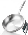 DELARLO Whole body Tri-Ply Stainless Steel 8inch Small Frying Pan, Chef's Pans by DELARLOCOOKWARE