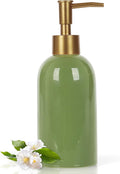 Natheeph 14OZ Ceramic Soap Dispenser Ceramic Soap Pump Dispenser Can Fill Liquid by Natheeph