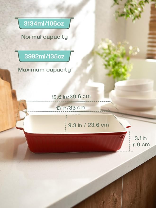 DOWAN 9x13-inch Deep Casserole Baking Dish - Image 2