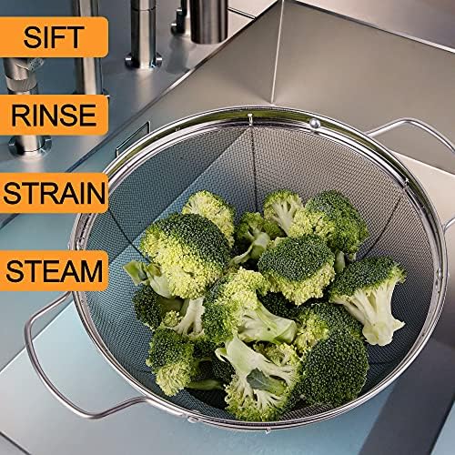 3 Pack 18/8 Stainless Steel Colander Sieves