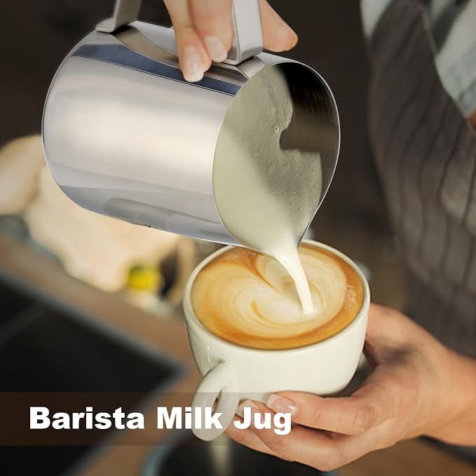 Milk Frothing Pitcher, Milk Steaming Frother Cup, Barista Cappuccino Latte Art - Image 7