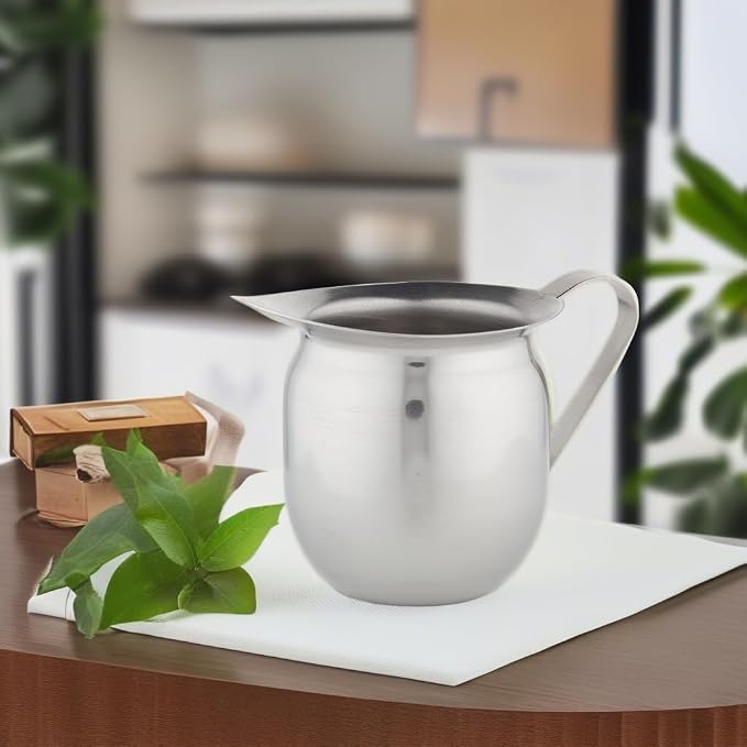 Winco Stainless Steel Bell Creamer - Image 3