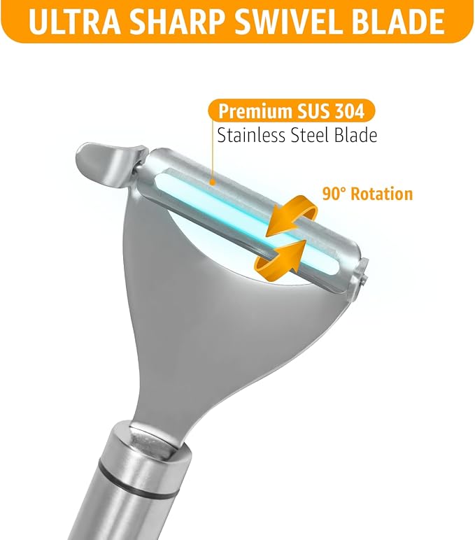 Potato Peeler Stainless Steel, Y Peeler Multifunctional Vegetable Peeler - Image 3
