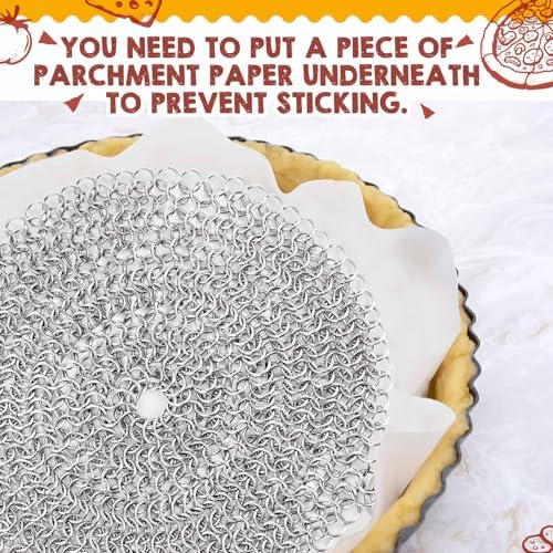 Patelai 2 Pcs Pie Weights Chain, 316 Stainless Steel Baking Tool,8