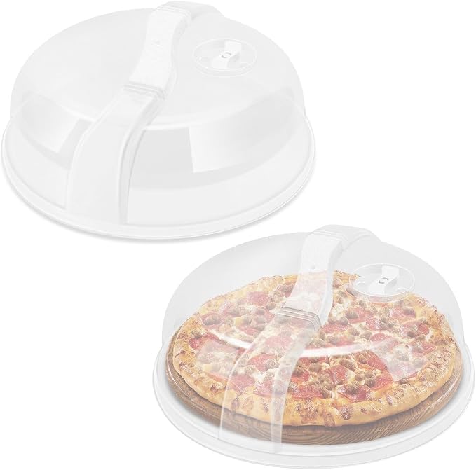 Flexzion 2 Pack 10.5 Inch Microwave Splatter Cover by Flexzion