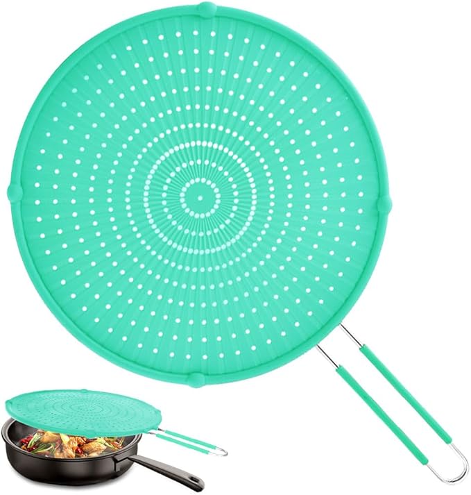 Splatter Screen for Frying Pan, Grease Splatter Guard, Heat-Resistant Splatter by Apidgrowth