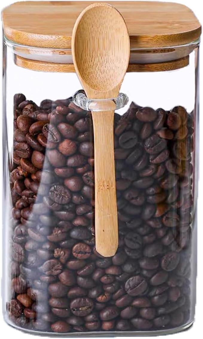 CNWSGEM Sugar Bowls Sugar Container 25.36 FL OZ Glass Coffee Canister Airtight by Unknown
