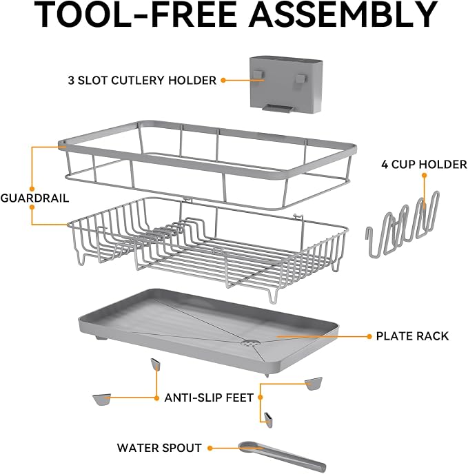 TOOLF Dish Drying Rack, Dish Racks - Image 7