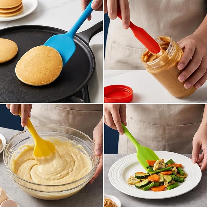 5PCS Silicone Rubber Spatula Set, VITUER Food Grade BPA-Free Spatulas - Image 4