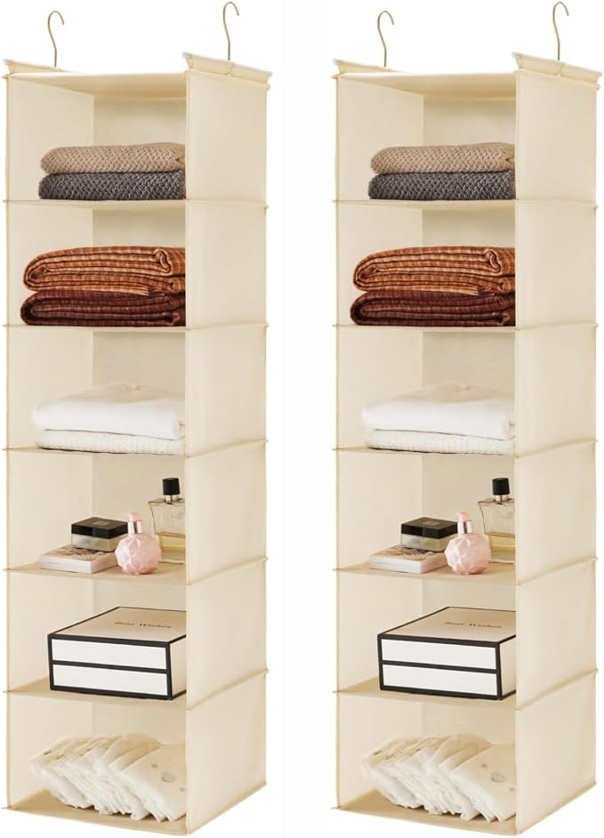 MAX Houser 6 Tier Shelf Hanging Closet Organizer, Closet Hanging Shelf by MAXHouser