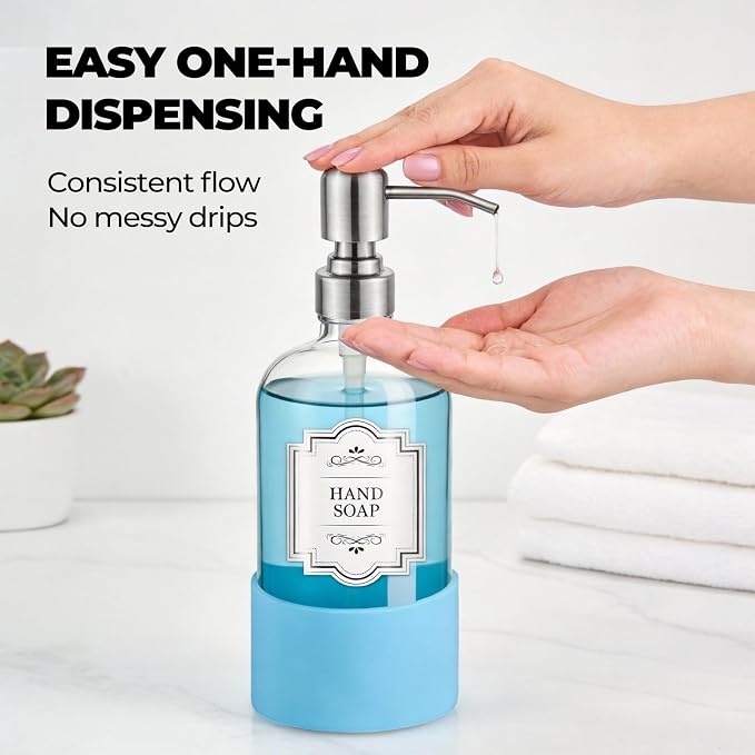 16 oz Hand and Dish Soap Dispenser Set - Image 4