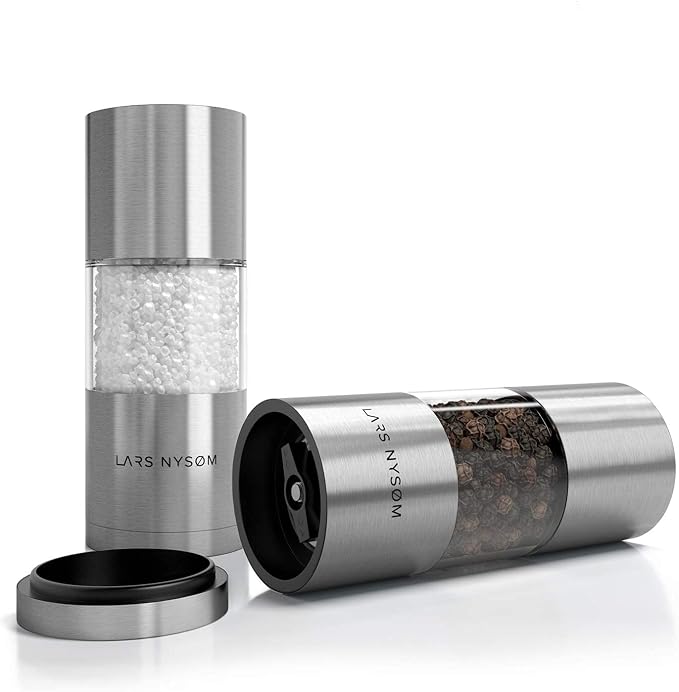 LARS NYSØM Salt and Pepper Grinder Set, Manual Salt and Pepper Mills - Image 7