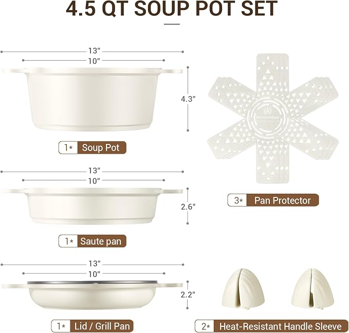 Ammeloo 8-Piece Non Stick Stock Pot - Image 9