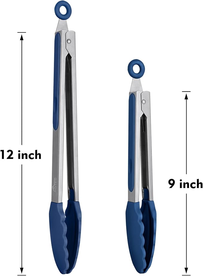 HOTEC Premium Stainless Steel Locking Kitchen Tongs - Image 8