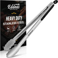 Eddeas Grill Tongs, 17 Inch Extra Long BBQ Tongs, Heat Resistant 600 Degrees by Eddeas