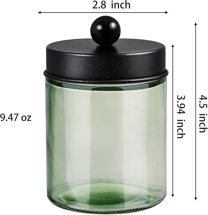 3 Pack Apothecary Jar Canisters Bathroom Vanity Organizer - Image 7