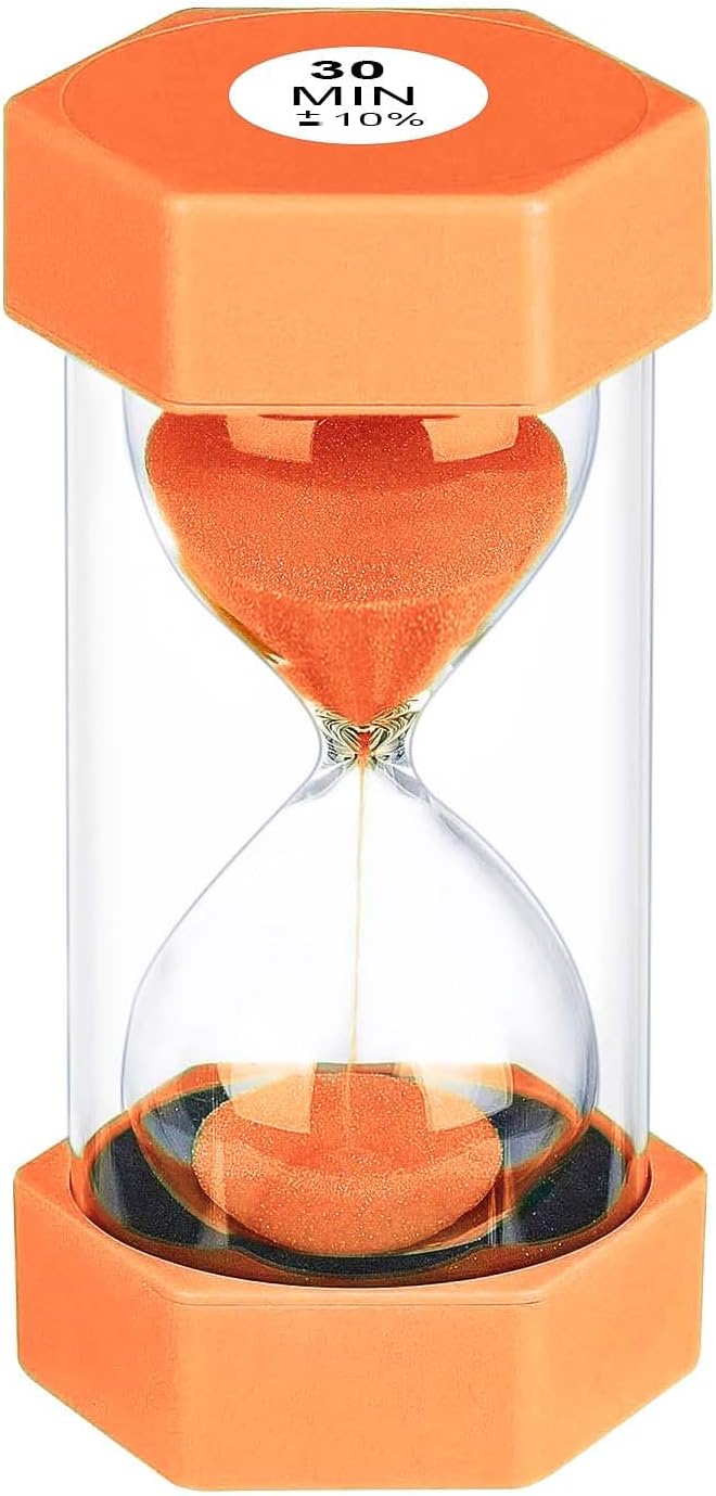 30 Minute Hourglass Sand Timer, Unbreakable Hexagon Sand Clock 30 Min, Reloj De by YLTIMER