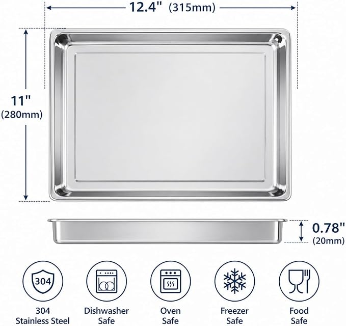 Univen Stainless Steel Baking Tray Pan Compatible - Image 2