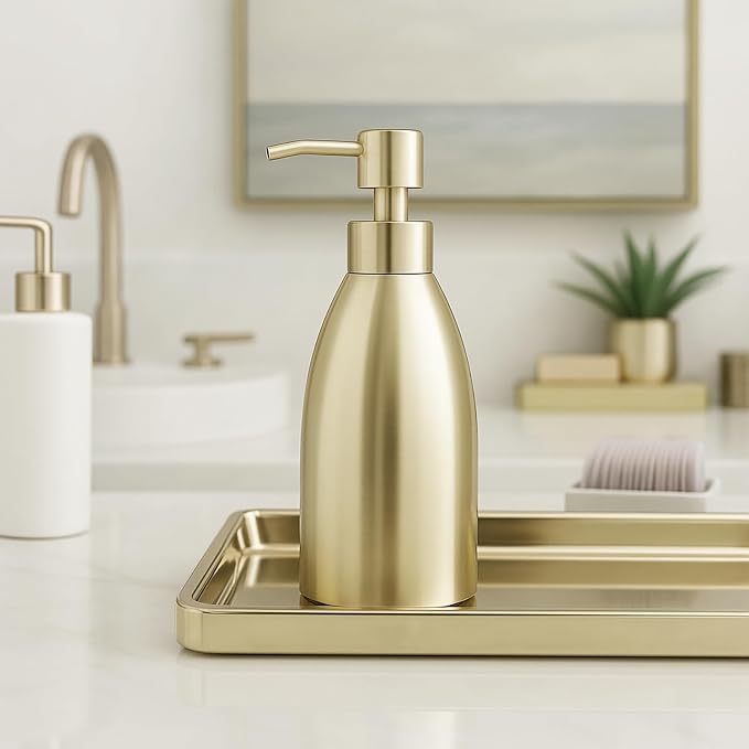 304 Stainless Steel Soap Dispenser 16oz Rust-Proof Liquid Soap Pump Bottle - Image 2