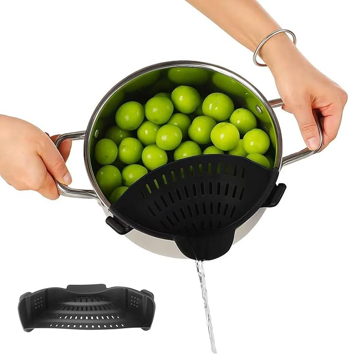 Silicone Pot Strainer, Emptycolor Adjustable Clip On Strainer by Unknown