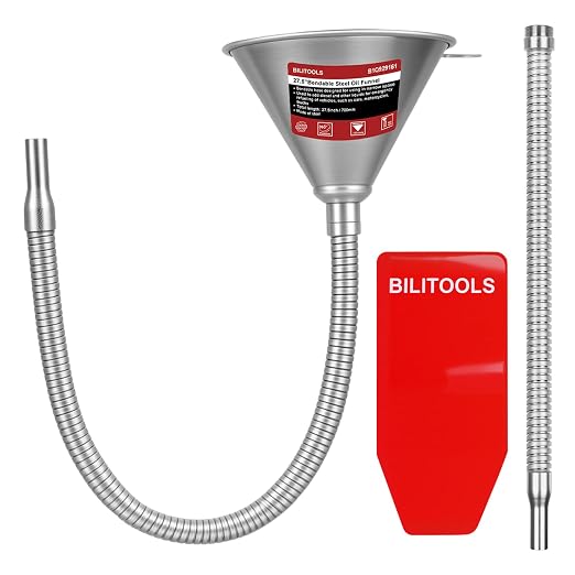 BILITOOLS 4pc Oil Change Kit, Spill-Free Steel System by BILITOOLS