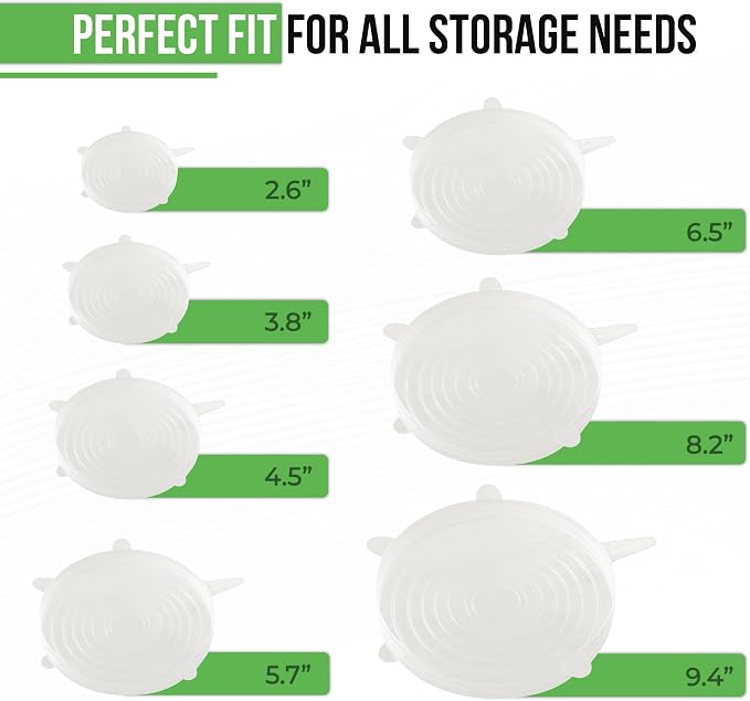 Reusable Silicone Stretch Lids for Food Storage in Fridge - Image 8