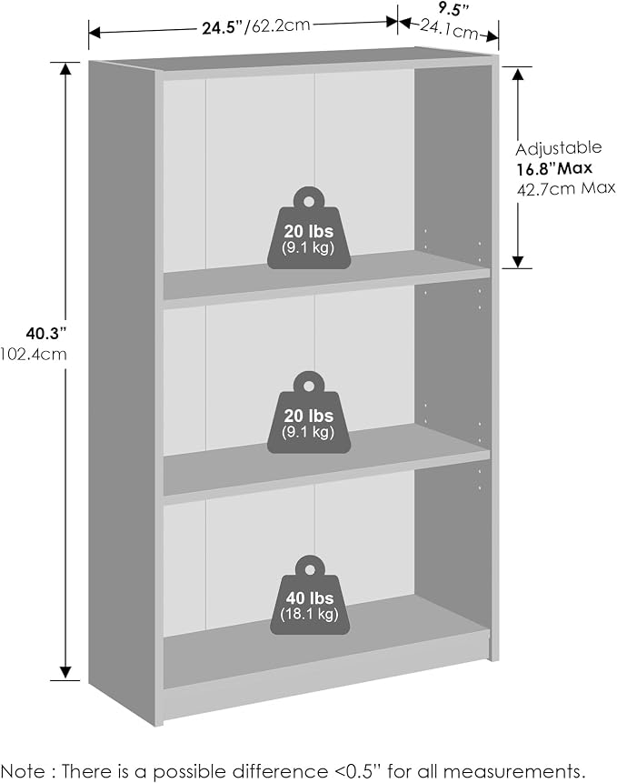Furinno Reed Closet Organizers and Storage, 3-Tier Closet Organizer, Open Shelf - Image 2