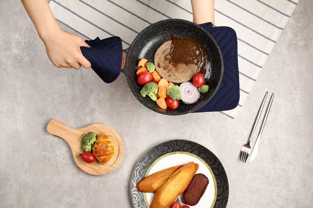 Oven Pot Holder with Pocket Cotton Heat Resistant Coaster Potholder