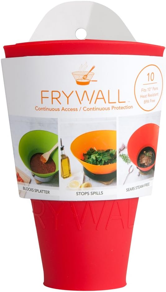 Frywall 10 - Red - Splatter Guard, as Seen on Shark Tank - Image 2