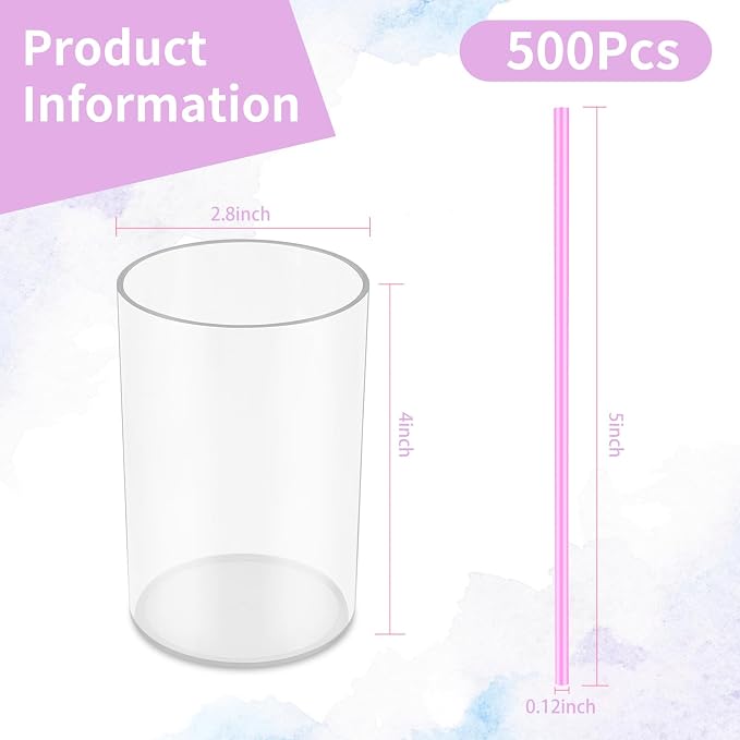 500 Pcs Lavender Purple Coffee Stir Sticks Set Lilac Purple Cocktail Straws - Image 2