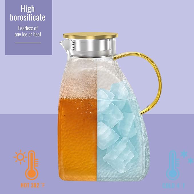 WARMSIMPLE 2 Pack Glass Pitcher - Image 5