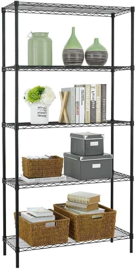 BestOffice | 5-Tier Wire Storage Shelves | 36x14x72 | Black | - Image 5