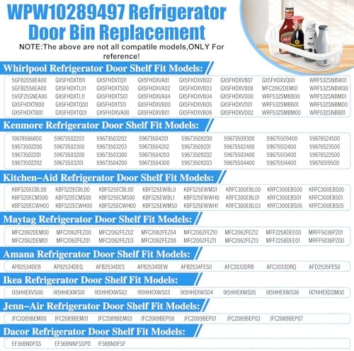 WPW10289497 Refrigerator Door Bin Replacement Compatible with
