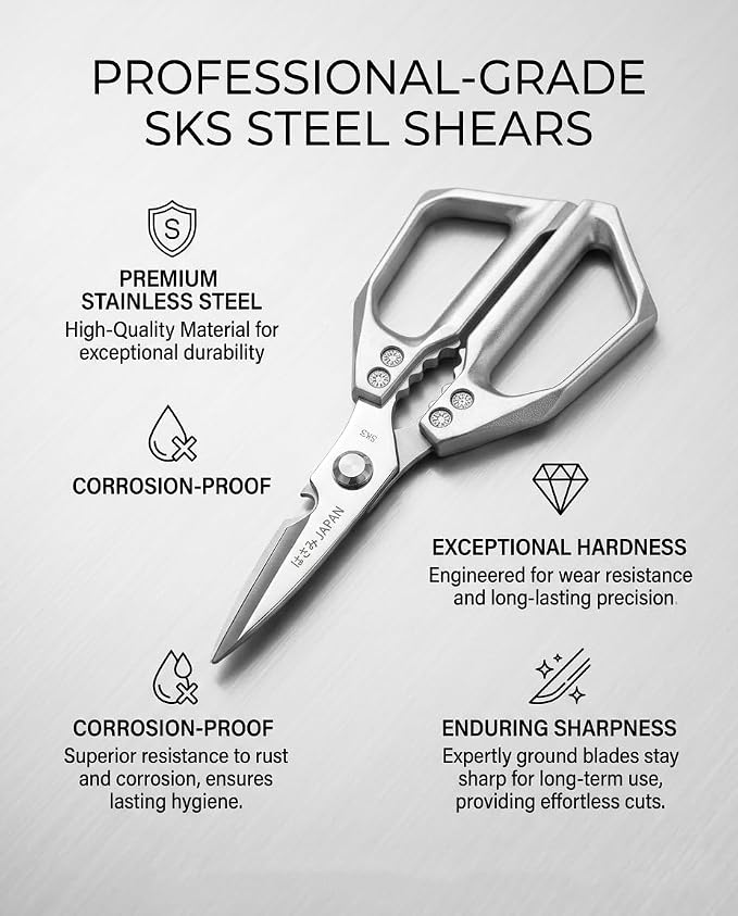 Heavy Duty Poultry Shears, Stainless Steel Kitchen Scissors - Image 2