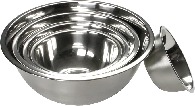 Chef Craft Brushed Mixing Bowl Set, 5 Piece Set, Stainless Steel by ChefCraft