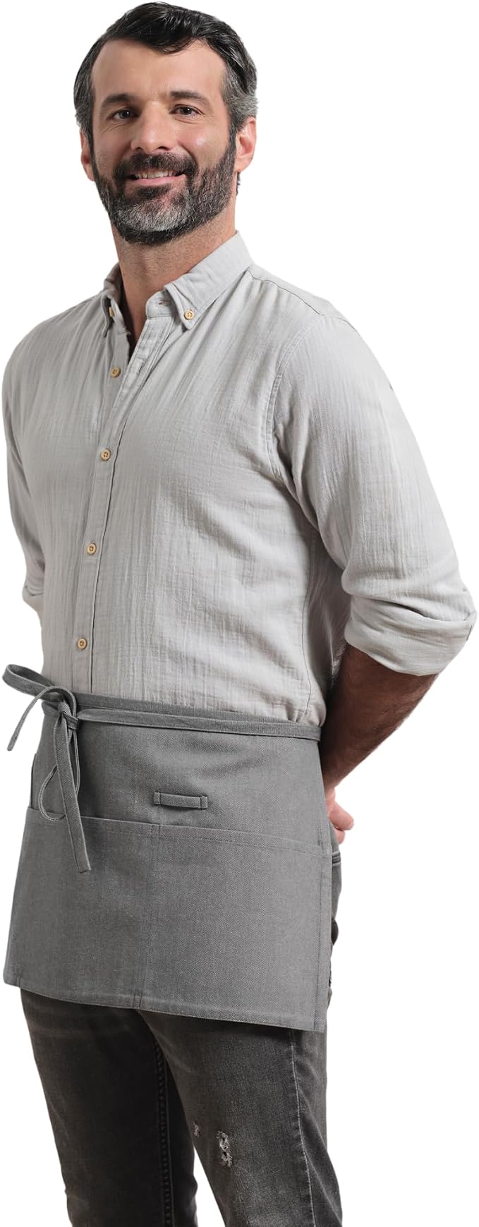 MEEMA Chef Waist Apron Cotton Fabric |Washable & Breathable Waitress & Server - Image 2