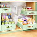 Under Sink Organizer, L-Shaped Adjustable Height, Mesh Sliding Drawer by Kitstorack