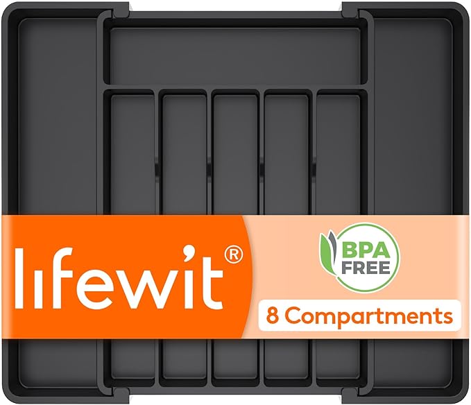 Lifewit Silverware Drawer Organizer, Expandable Utensil Tray by Lifewit