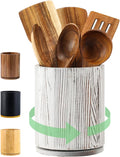 Wooden Utensil Holder, 360°Rotating 7.3'' Large Utensil Holder by Unknown