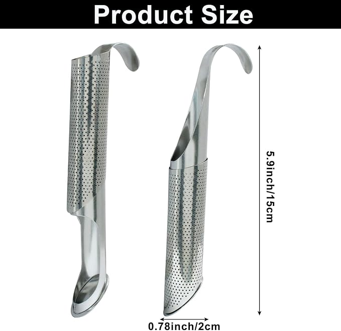 Waziaqoc 2 PCS Stainless Steel Tea Diffuser, Extra Fine Mesh Tea Strainer - Image 3