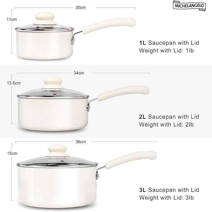 MICHELANGELO Nonstick Saucepan - Image 7