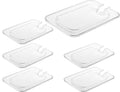 CURTA 6 Pack NSF 1/9 Notched Food Pan Cover, Size Clear Polycarbonate Lid by CURTA