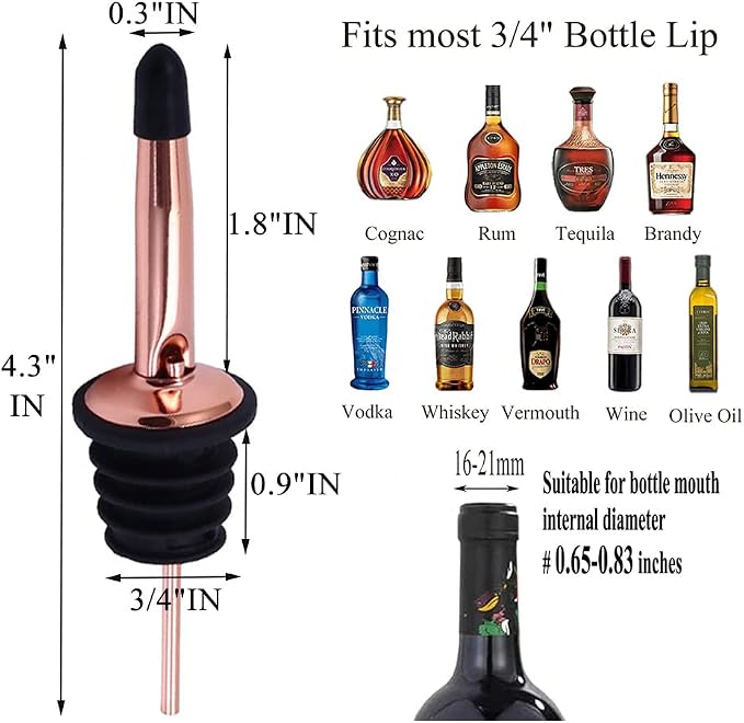 Pafusen 24 Pack Liquor Bottle Pourers, Liquor Pour Spout - Image 5